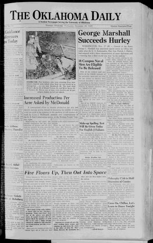 The Oklahoma Daily (Norman, Okla.), Vol. 32, No. 55, Ed. 1 Wednesday, November 28, 1945