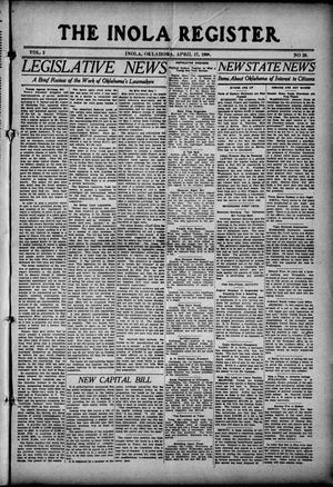The Inola Register. (Inola, Okla.), Vol. 2, No. 39, Ed. 1 Friday, April 17, 1908
