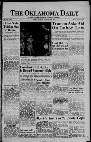 The Oklahoma Daily (Norman, Okla.), Vol. 23, No. 174, Ed. 1 Friday, June 27, 1947