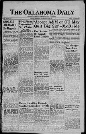 The Oklahoma Daily (Norman, Okla.), Vol. 23, No. 175, Ed. 1 Saturday, June 28, 1947