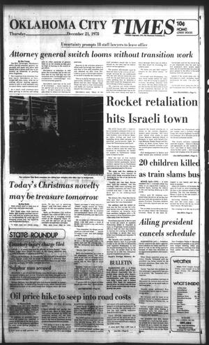 Primary view of object titled 'Oklahoma City Times (Oklahoma City, Okla.), Vol. 89, No. 261, Ed. 2 Thursday, December 21, 1978'.