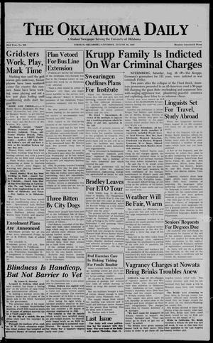 The Oklahoma Daily (Norman, Okla.), Vol. 33, No. 209, Ed. 1 Saturday, August 16, 1947