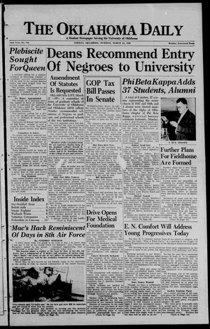 The Oklahoma Daily (Norman, Okla.), Vol. 34, No. 116, Ed. 1 Tuesday, March 23, 1948
