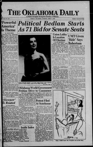 The Oklahoma Daily (Norman, Okla.), Vol. 34, No. 122, Ed. 1 Tuesday, April 6, 1948