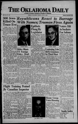 The Oklahoma Daily (Norman, Okla.), Vol. 34, No. 162, Ed. 1 Friday, June 11, 1948