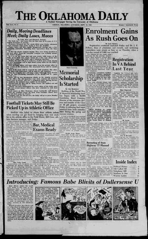The Oklahoma Daily (Norman, Okla.), Vol. 34, No. 203, Ed. 1 Saturday, September 18, 1948