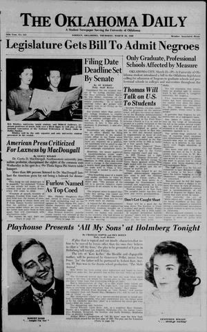The Oklahoma Daily (Norman, Okla.), Vol. 25, No. 119, Ed. 1 Thursday, March 24, 1949