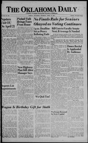The Oklahoma Daily (Norman, Okla.), Vol. 25, No. 134, Ed. 1 Thursday, April 14, 1949