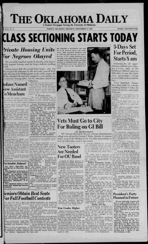 The Oklahoma Daily (Norman, Okla.), Vol. 36, No. 2, Ed. 1 Thursday, September 15, 1949