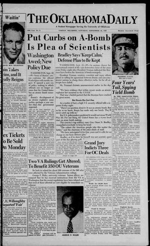 The Oklahoma Daily (Norman, Okla.), Vol. 36, No. 9, Ed. 1 Saturday, September 24, 1949