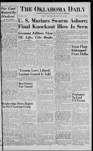 The Oklahoma Daily (Norman, Okla.), Vol. 6, No. 224, Ed. 1 Thursday, October 26, 1950