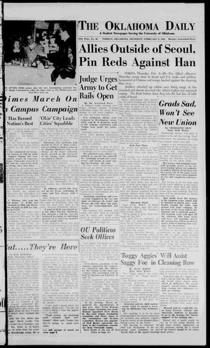 The Oklahoma Daily (Norman, Okla.), Vol. 37, No. 86, Ed. 1 Thursday, February 8, 1951