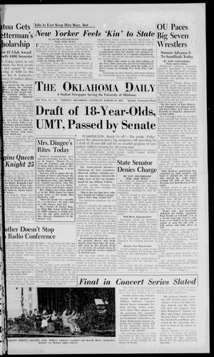 The Oklahoma Daily (Norman, Okla.), Vol. 37, No. 108, Ed. 1 Saturday, March 10, 1951