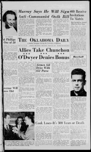 The Oklahoma Daily (Norman, Okla.), Vol. 37, No. 116, Ed. 1 Thursday, March 22, 1951