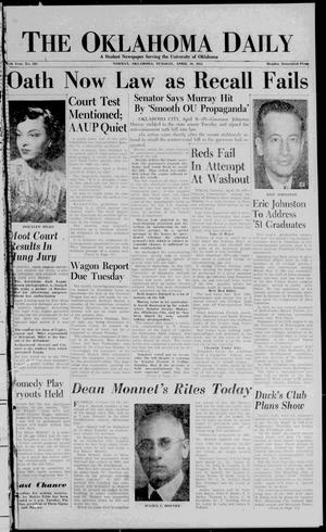 The Oklahoma Daily (Norman, Okla.), Vol. 37, No. 126, Ed. 1 Tuesday, April 10, 1951