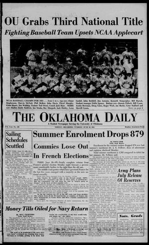 The Oklahoma Daily (Norman, Okla.), Vol. 37, No. 168, Ed. 1 Tuesday, June 19, 1951