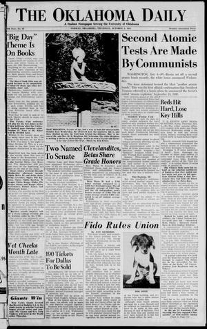The Oklahoma Daily (Norman, Okla.), Vol. 37, No. 208, Ed. 1 Thursday, October 4, 1951