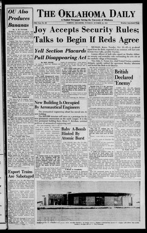 The Oklahoma Daily (Norman, Okla.), Vol. 37, No. 221, Ed. 1 Tuesday, October 23, 1951