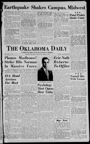 Primary view of object titled 'The Oklahoma Daily (Norman, Okla.), Ed. 1 Thursday, April 10, 1952'.
