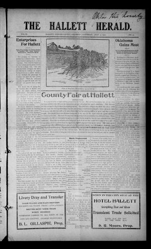 The Hallett Herald. (Hallett, Okla.), Vol. 3, No. 23, Ed. 1 Saturday, July 9, 1910
