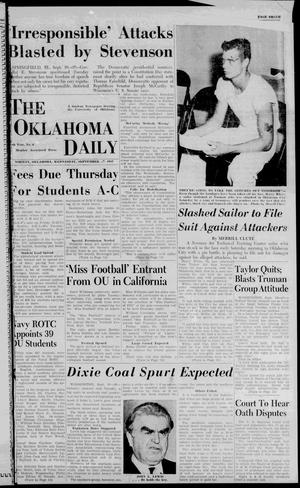 The Oklahoma Daily (Norman, Okla.), Vol. 39, No. 6, Ed. 1 Wednesday, September 17, 1952