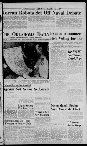 The Oklahoma Daily (Norman, Okla.), Vol. 39, No. 8, Ed. 1 Friday, September 19, 1952