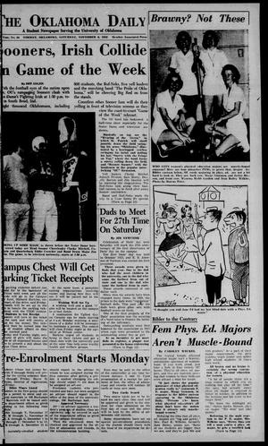 The Oklahoma Daily (Norman, Okla.), Vol. 39, No. 44, Ed. 1 Saturday, November 8, 1952
