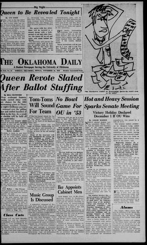 The Oklahoma Daily (Norman, Okla.), Vol. 39, No. 53, Ed. 1 Friday, November 21, 1952