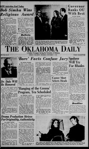 The Oklahoma Daily (Norman, Okla.), Vol. 39, No. 63, Ed. 1 Thursday, December 11, 1952