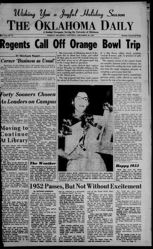 The Oklahoma Daily (Norman, Okla.), Vol. 39, No. 70, Ed. 1 Saturday, December 20, 1952