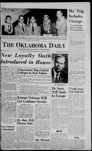 The Oklahoma Daily (Norman, Okla.), Vol. 39, No. 72, Ed. 1 Wednesday, January 7, 1953
