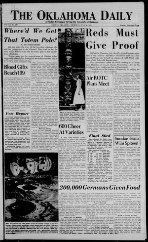 The Oklahoma Daily (Norman, Okla.), Vol. 39, No. 197, Ed. 1 Thursday, July 30, 1953