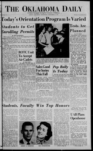 The Oklahoma Daily (Norman, Okla.), Vol. 40, No. 1, Ed. 1 Wednesday, September 9, 1953