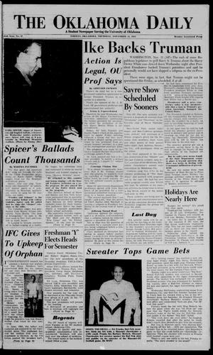 The Oklahoma Daily (Norman, Okla.), Vol. 40, No. 46, Ed. 1 Thursday, November 12, 1953