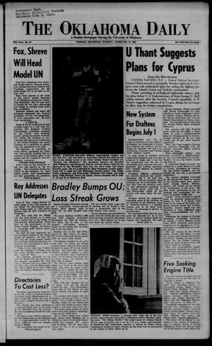 Primary view of object titled 'The Oklahoma Daily (Norman, Okla.), Vol. 50, No. 97, Ed. 1 Tuesday, February 18, 1964'.
