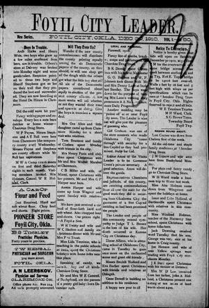 Foyil City Leader. (Foyil City, Okla.), Vol. 1, No. 50, Ed. 1 Friday, December 30, 1910