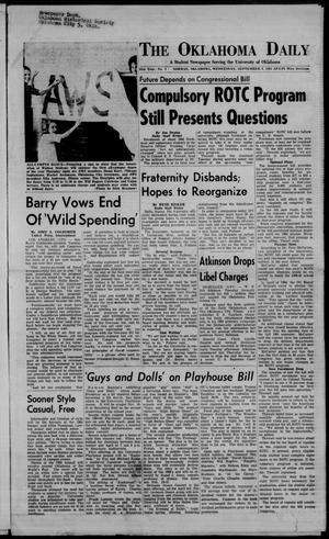 The Oklahoma Daily (Norman, Okla.), Vol. 51, No. 2, Ed. 2 Wednesday, September 9, 1964