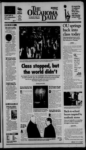 The Oklahoma Daily (Norman, Okla.), Vol. 84, No. 80, Ed. 1 Monday, January 10, 2000