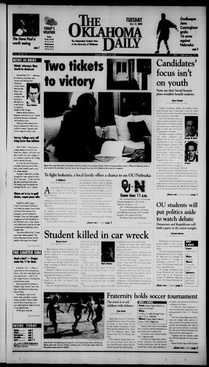The Oklahoma Daily (Norman, Okla.), Vol. 84, No. 42, Ed. 1 Tuesday, October 17, 2000