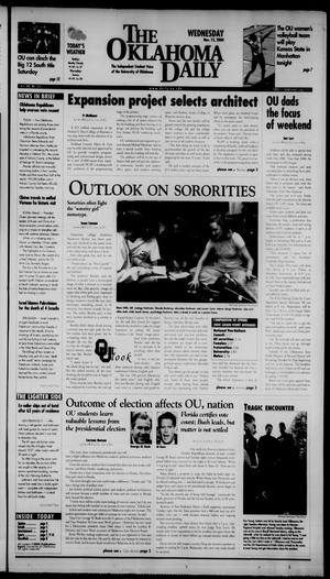 The Oklahoma Daily (Norman, Okla.), Vol. 84, No. 63, Ed. 1 Wednesday, November 15, 2000