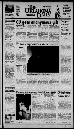 The Oklahoma Daily (Norman, Okla.), Vol. 84, No. 97, Ed. 1 Wednesday, February 7, 2001