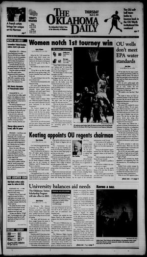 Primary view of The Oklahoma Daily (Norman, Okla.), Vol. 84, No. 118, Ed. 1 Thursday, March 8, 2001