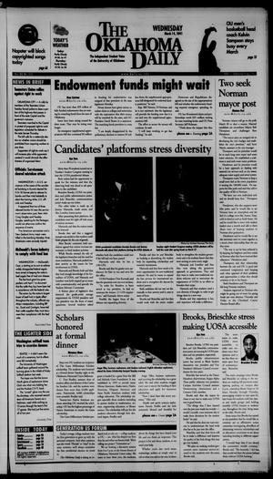 Primary view of object titled 'The Oklahoma Daily (Norman, Okla.), Vol. 84, No. 122, Ed. 1 Wednesday, March 14, 2001'.