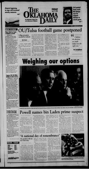 The Oklahoma Daily (Norman, Okla.), Vol. 85, No. 22, Ed. 1 Friday, September 14, 2001