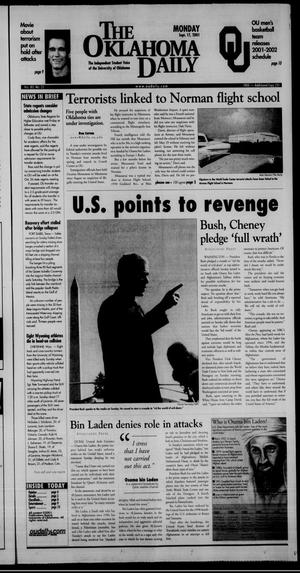 The Oklahoma Daily (Norman, Okla.), Vol. 85, No. 23, Ed. 1 Monday, September 17, 2001