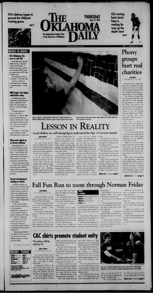 Primary view of object titled 'The Oklahoma Daily (Norman, Okla.), Vol. 85, No. 31, Ed. 1 Thursday, September 27, 2001'.