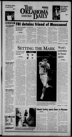 The Oklahoma Daily (Norman, Okla.), Vol. 85, No. 40, Ed. 1 Monday, October 15, 2001