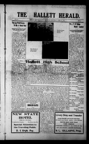 The Hallett Herald. (Hallett, Okla.), Vol. 4, No. 7, Ed. 1 Saturday, April 22, 1911