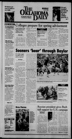 The Oklahoma Daily (Norman, Okla.), Vol. 85, No. 45, Ed. 1 Monday, October 22, 2001