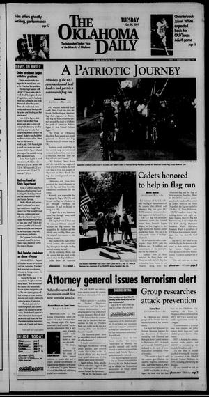 Primary view of object titled 'The Oklahoma Daily (Norman, Okla.), Vol. 85, No. 51, Ed. 1 Tuesday, October 30, 2001'.